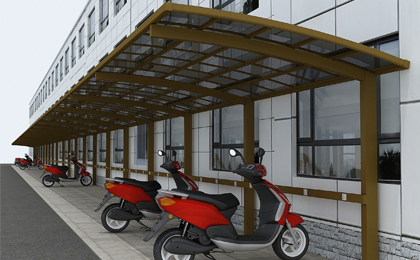 充電樁電動(dòng)自行車車棚