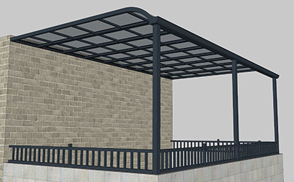 鋁合金R型遮雨棚