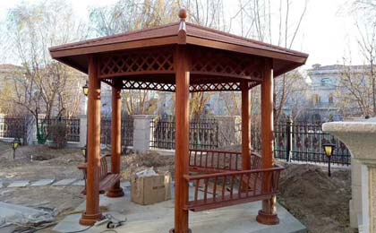 戶外庭院四角涼亭