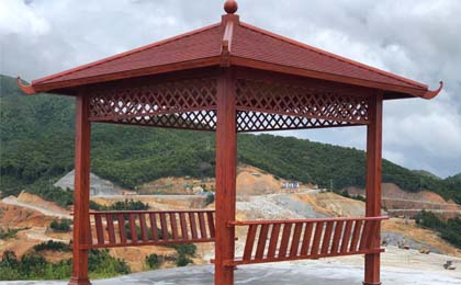 戶外庭院四角涼亭